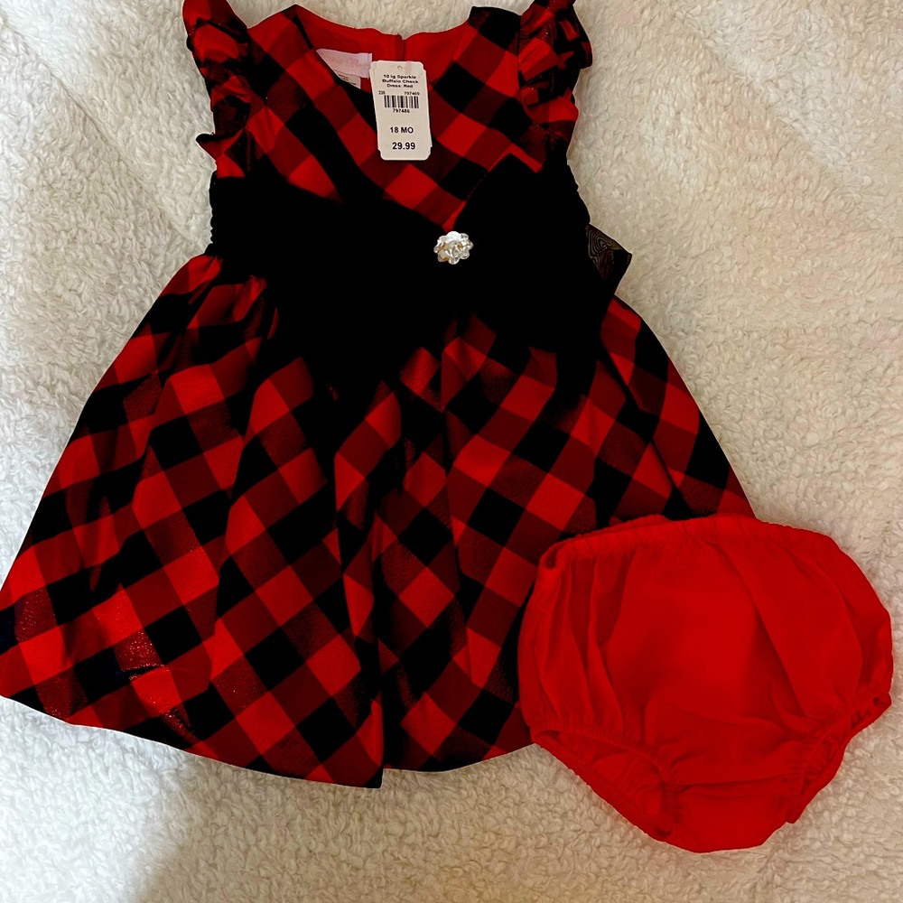 Bonnie Baby Red Dress, New with Tags!
